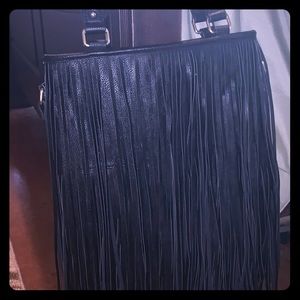 Black Fringe Steve Madden Purse